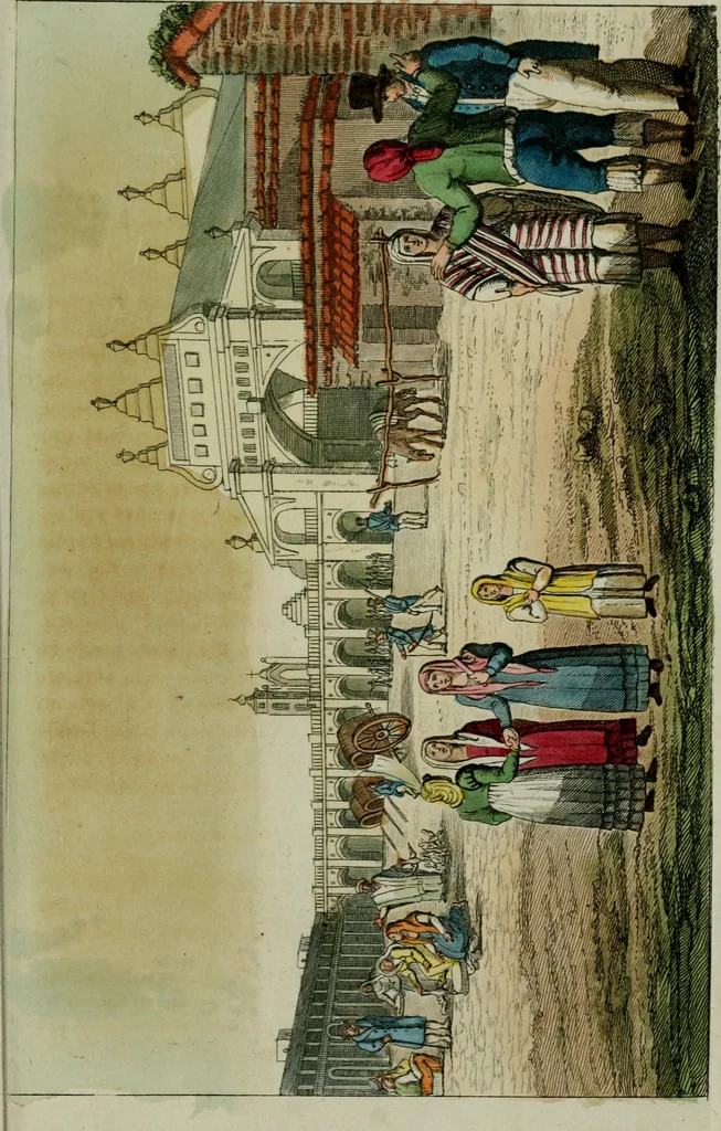 An illustration from Il costume antico e moderno, o, storia del governo, della milizia, della religione, delle arti, scienze ed usanze di tutti i popoli antichi e moderni, provata coi monumenti dell'antichità e rappresentata cogli analoghi disegni dal dottor Giulio Ferrario : America, 1826, leaf 769