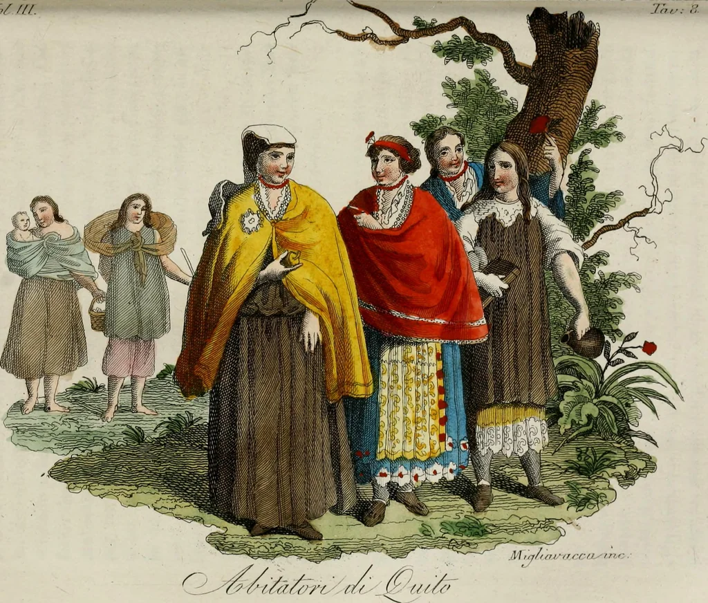 An illustration from Il costume antico e moderno, o, storia del governo, della milizia, della religione, delle arti, scienze ed usanze di tutti i popoli antichi e moderni, provata coi monumenti dell'antichità e rappresentata cogli analoghi disegni dal dottor Giulio Ferrario : America, 1826, leaf 90