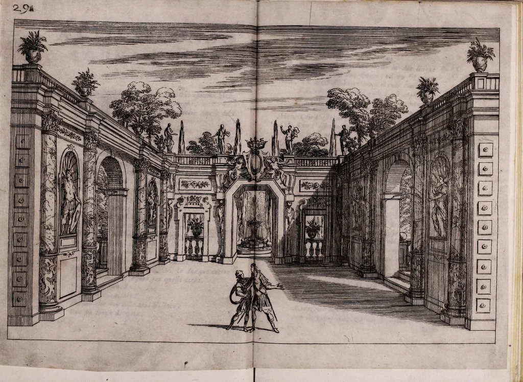 An illustration from Il Cromvele : tragedia, 1673, leaf 49