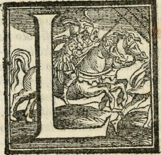 An illustration from Il Decameron di Messer G. Boccacci cittadino fiorentino, 1573, leaf 105
