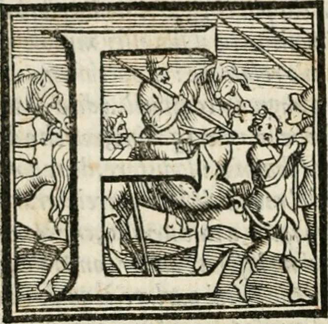 An illustration from Il Decameron di Messer G. Boccacci cittadino fiorentino, 1573, leaf 181