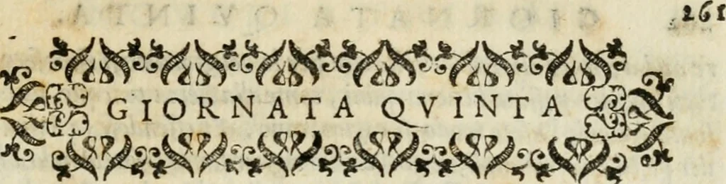 An illustration from Il Decameron di Messer G. Boccacci cittadino fiorentino, 1573, leaf 296