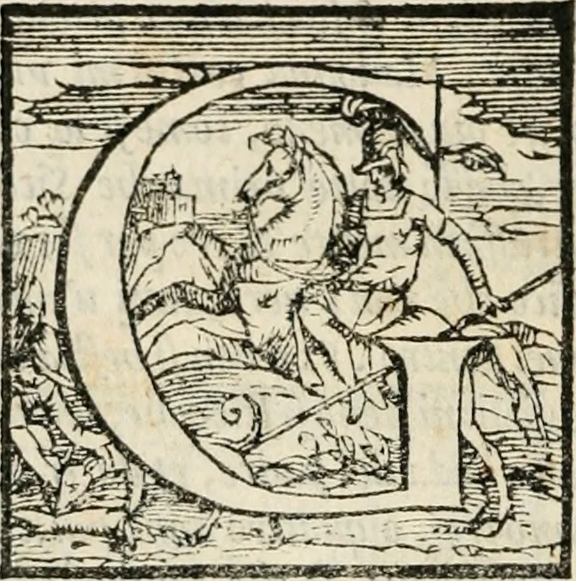 An illustration from Il Decameron di Messer G. Boccacci cittadino fiorentino, 1573, leaf 355