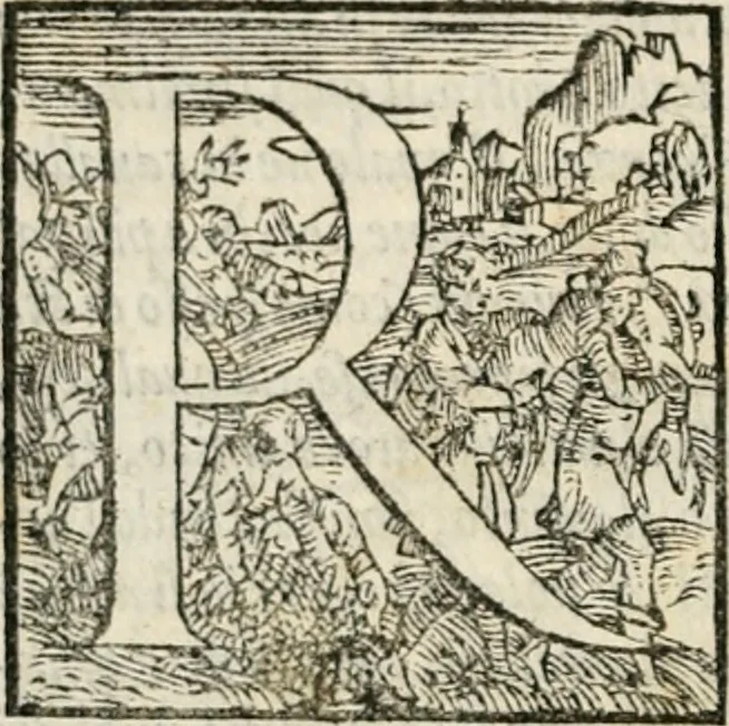 An illustration from Il Decameron di Messer G. Boccacci cittadino fiorentino, 1573, leaf 365