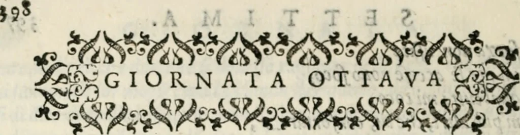 An illustration from Il Decameron di Messer G. Boccacci cittadino fiorentino, 1573, leaf 431