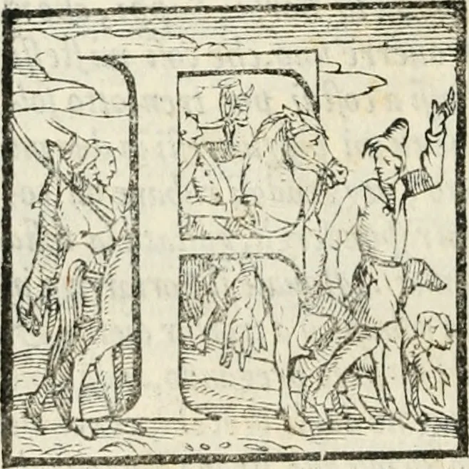An illustration from Il Decameron di Messer G. Boccacci cittadino fiorentino, 1573, leaf 515