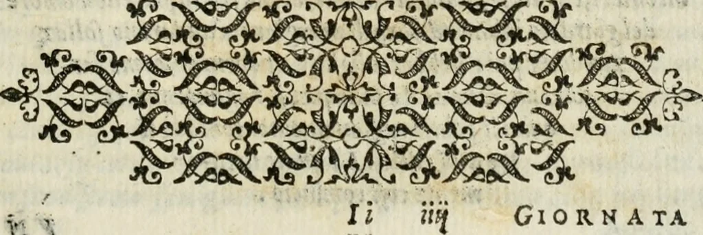 An illustration from Il Decameron di Messer G. Boccacci cittadino fiorentino, 1573, leaf 538