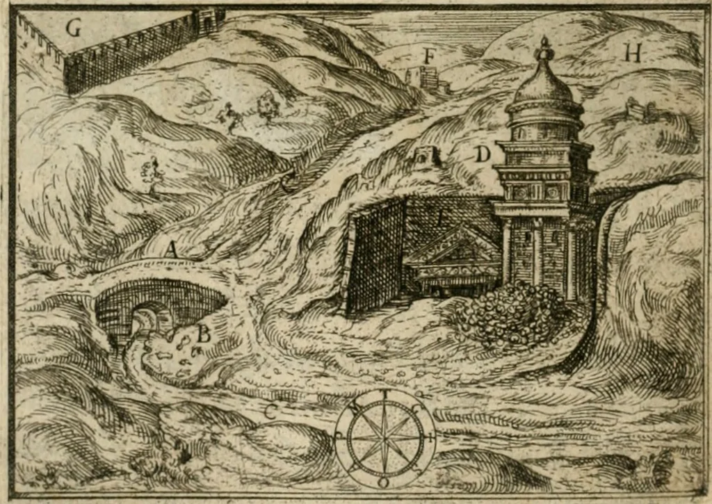 An illustration from Il devotissimo viaggio di Gervsalemme, 1587, leaf 177