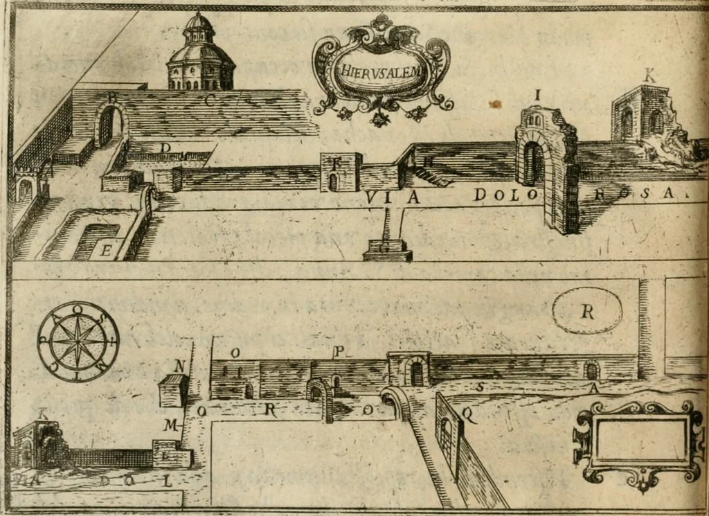 An illustration from Il devotissimo viaggio di Gervsalemme, 1587, leaf 187