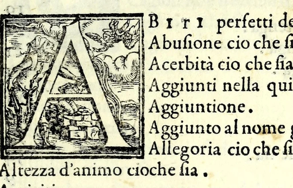 An illustration from Il dialogo della partitione oratoria, 1566, leaf 13