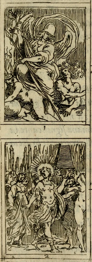 An illustration from Il funerale d'Agostin Carraccio : fatto in Bologna sua patria da gl'Incaminati academici del disegno, 1603, leaf 24