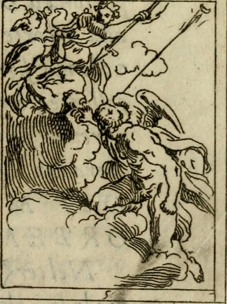 An illustration from Il funerale d'Agostin Carraccio : fatto in Bologna sua patria da gl'Incaminati academici del disegno, 1603, leaf 24