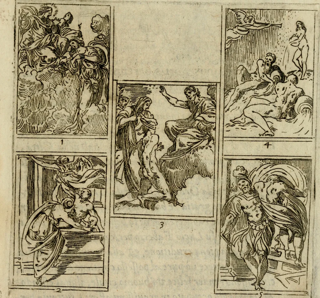 An illustration from Il funerale d'Agostin Carraccio : fatto in Bologna sua patria da gl'Incaminati academici del disegno, 1603, leaf 28