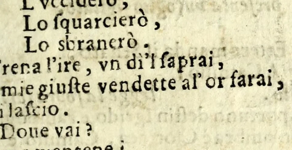An illustration from Il fvrio Camillo : drama, 1683, leaf 49