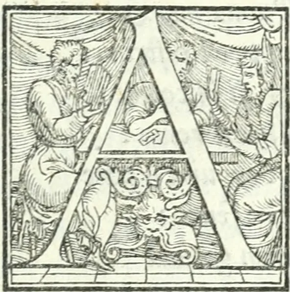An illustration from Il geloso comedia del S. Hercole Bentivoglio, 1544, leaf 12