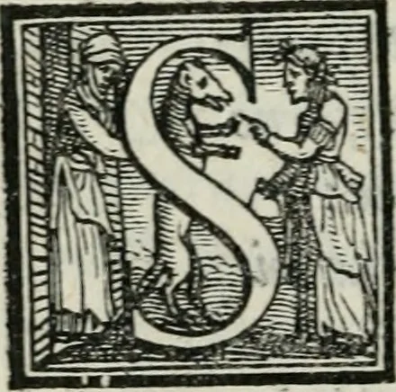 An illustration from Il geloso comedia del S. Hercole Bentivoglio, 1544, leaf 65