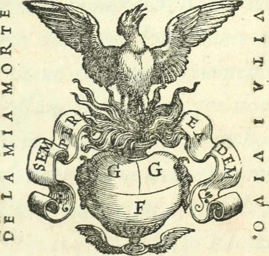 An illustration from Il geloso comedia del S. Hercole Bentivoglio, 1544, leaf 76