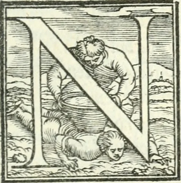 An illustration from Il geloso comedia del S. Hercole Bentivoglio, 1544, leaf 84