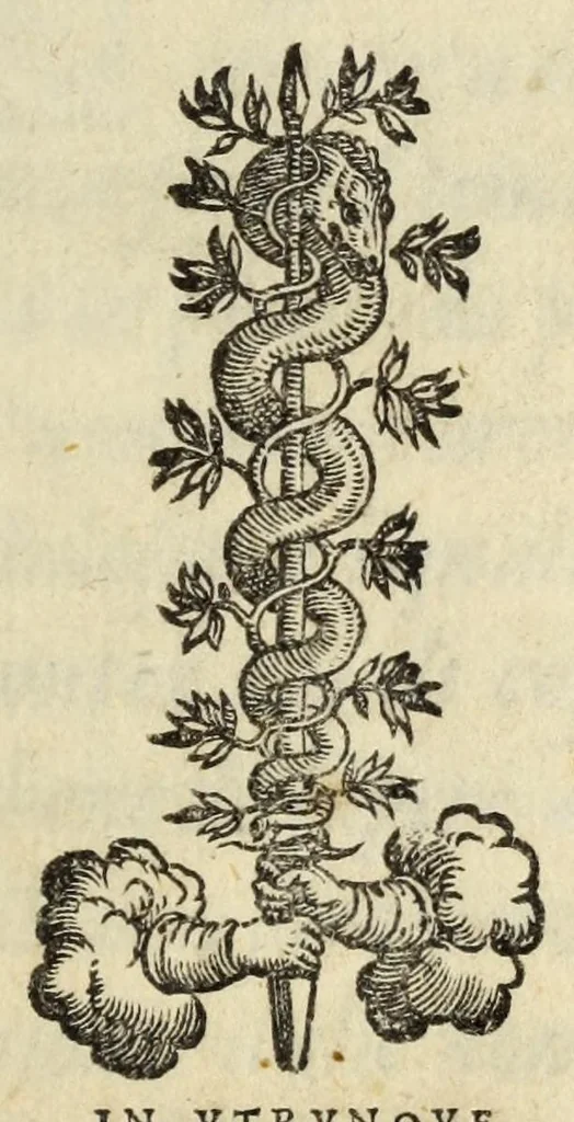 An illustration from Il gentilhuomo : in questo volume distinto in tre dialoghi si tratta la materia della nobilta, & si mostra quante ne siano le maniere, qual sia la vera, onde ella habbia havuto origine, come si acquisti, come si conservi, & come si perda : si parla della nobilta de gli huomini, & delle donne, delle persone private, & de' signori : et finalmente tra la nobilta delle arme, & delle lettere si disputa qual sia la maggiore : con la tavola delle cose notabili, 1575, leaf 5