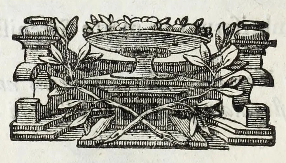 An illustration from Il giglio irrigato dalle lagrime : orazione detta da Pomponio Becchetti, rettore del Collegio Ancarano, e varie poesie recitate nell' Accademia funebre auutasi nel medesimo Collegio per la morte del sereniss. principe Pietro Farnese, 1677, leaf 42