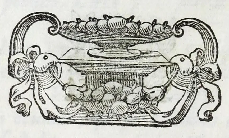 An illustration from Il giglio irrigato dalle lagrime : orazione detta da Pomponio Becchetti, rettore del Collegio Ancarano, e varie poesie recitate nell' Accademia funebre auutasi nel medesimo Collegio per la morte del sereniss. principe Pietro Farnese, 1677, leaf 70