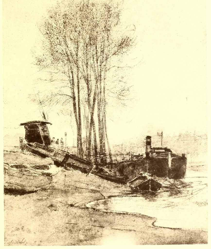 An illustration from Illustrated catalogue of the important collection of paintings, water colors, pastels, drawings and prints collected by the Japanese connoisseur the late Tadamasa Hayashi of Tokyo, Japan, chief commissioner for the Japanese goverment to the exhibition universelle, Paris, 1900, 1913, leaf 133
