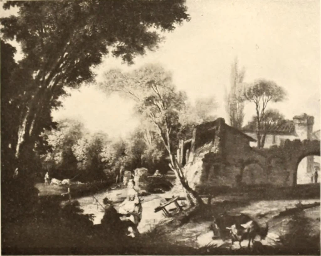 An illustration from Illustrated catalogue of the eigth [sic] series of 100 paintings by old masters of the Dutch, Flemish, Italian, French, and English schools : being a portion of the Sedelmeyer Gallery which contains about 1500 original pictures by ancient and modern artists, 1902, leaf 100
