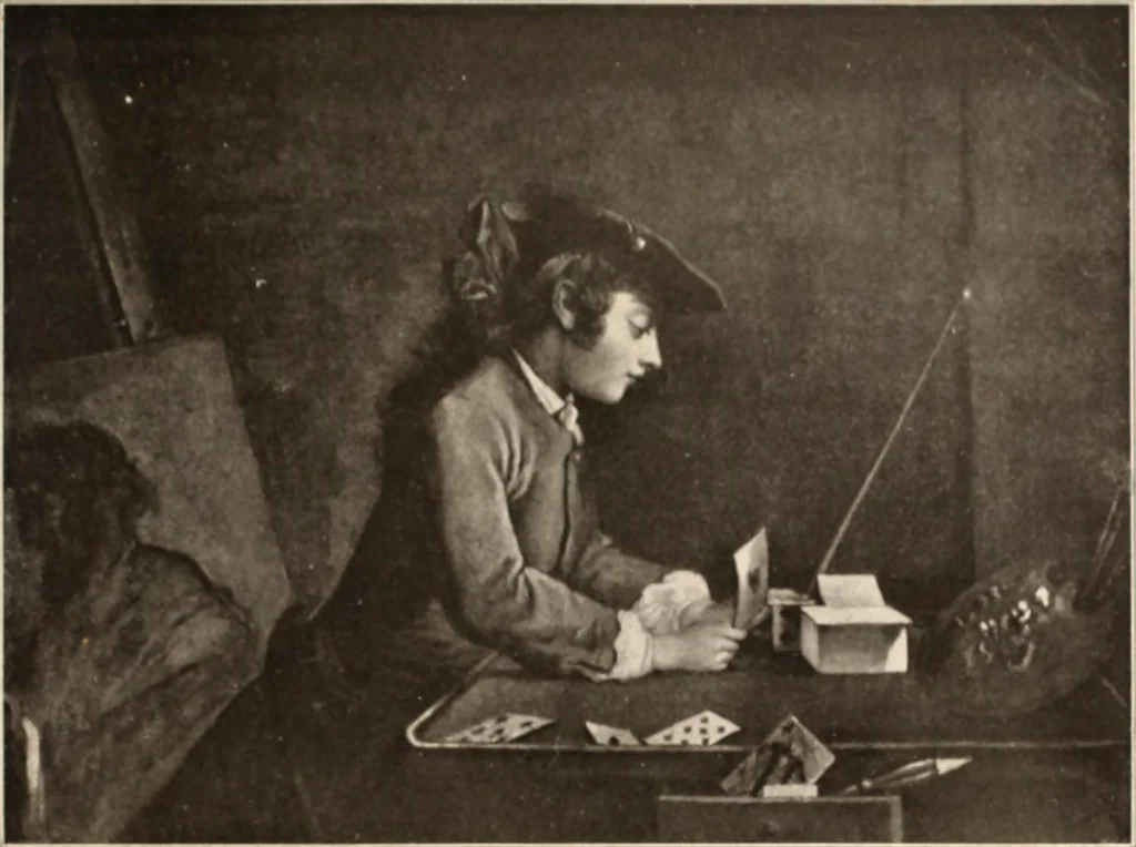 An illustration from Illustrated catalogue of the eigth [sic] series of 100 paintings by old masters of the Dutch, Flemish, Italian, French, and English schools : being a portion of the Sedelmeyer Gallery which contains about 1500 original pictures by ancient and modern artists, 1902, leaf 102