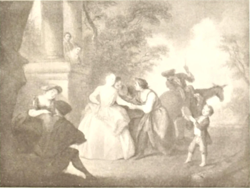 An illustration from Illustrated catalogue of the eigth [sic] series of 100 paintings by old masters of the Dutch, Flemish, Italian, French, and English schools : being a portion of the Sedelmeyer Gallery which contains about 1500 original pictures by ancient and modern artists, 1902, leaf 108