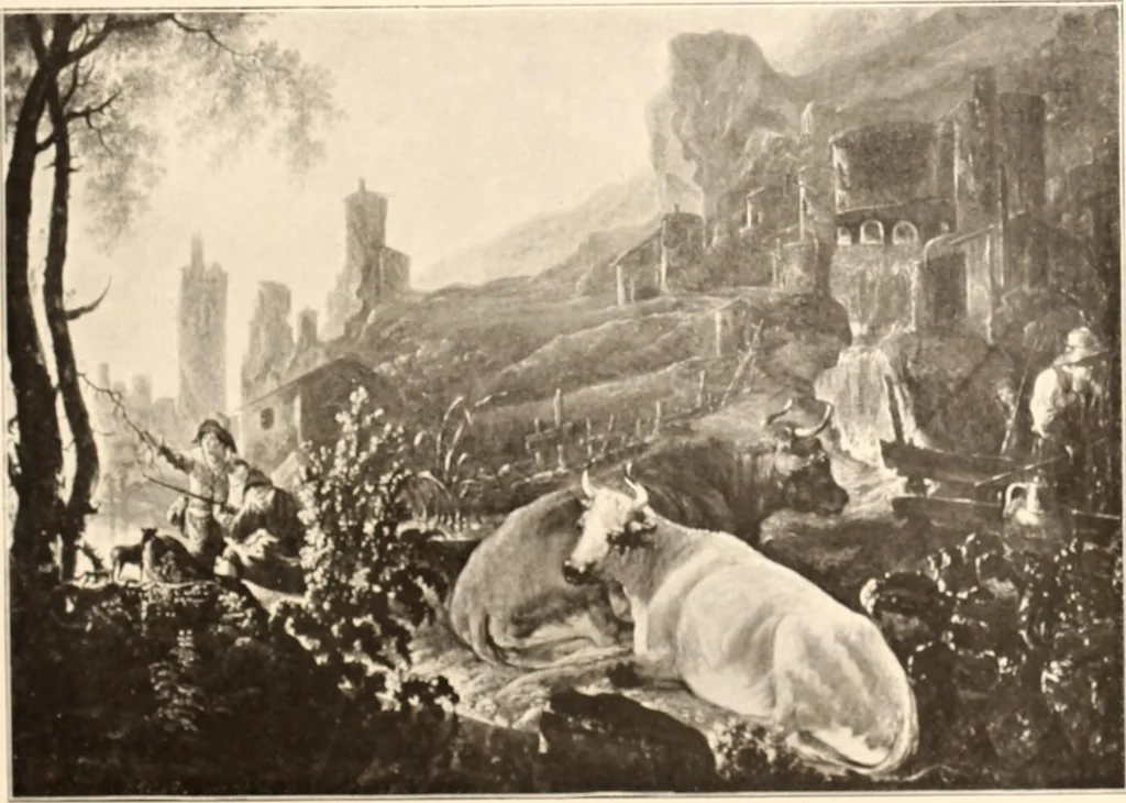 An illustration from Illustrated catalogue of the eigth [sic] series of 100 paintings by old masters of the Dutch, Flemish, Italian, French, and English schools : being a portion of the Sedelmeyer Gallery which contains about 1500 original pictures by ancient and modern artists, 1902, leaf 20
