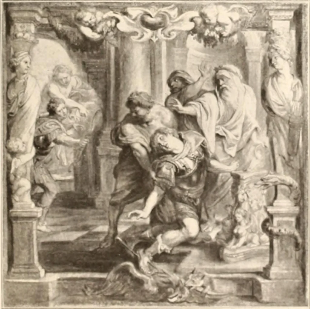 An illustration from Illustrated catalogue of the eigth [sic] series of 100 paintings by old masters of the Dutch, Flemish, Italian, French, and English schools : being a portion of the Sedelmeyer Gallery which contains about 1500 original pictures by ancient and modern artists, 1902, leaf 60