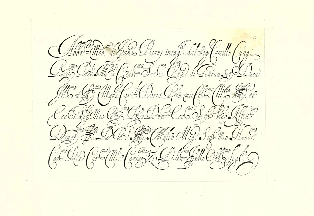 An illustration from Il libro primo di cancellaresche, corsiue, mercantile et diuerse maniere di lettere bastarde, 1620, leaf 27