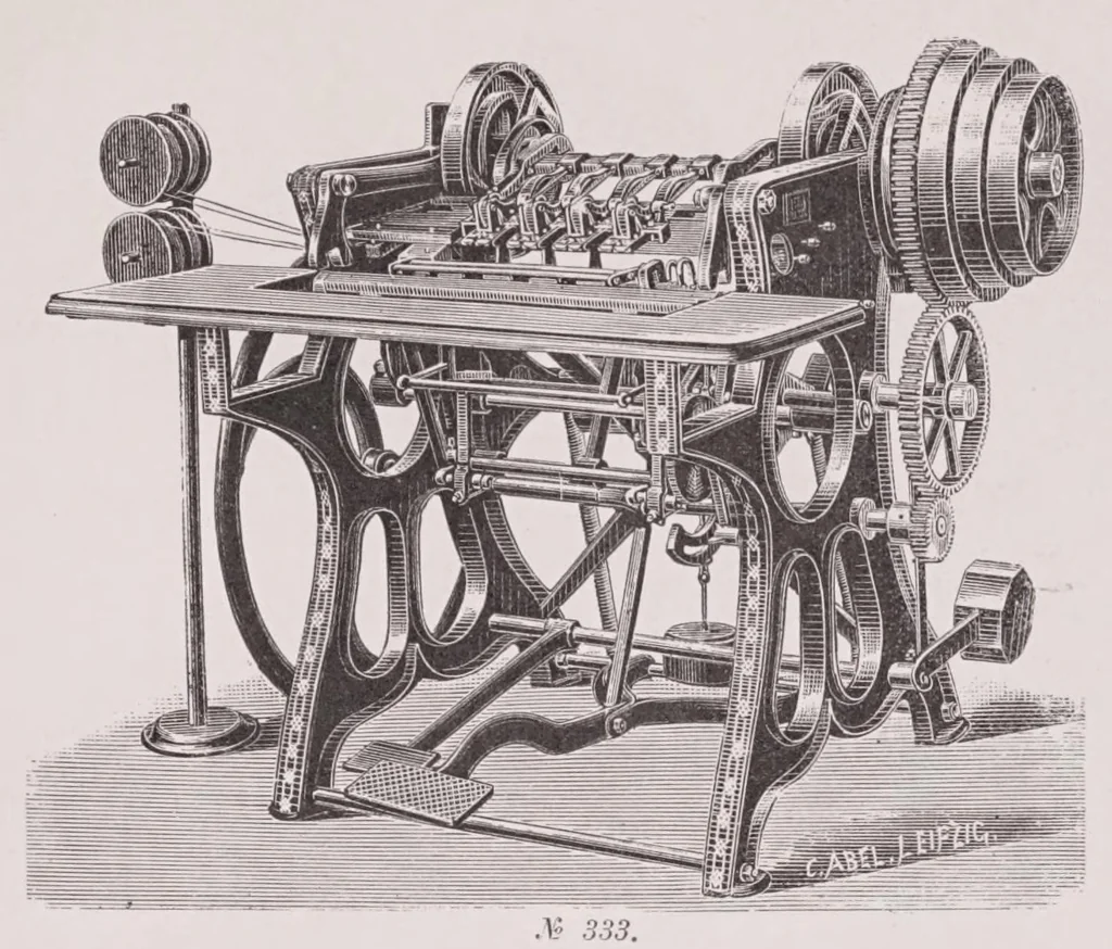 An illustration from Illiustrirovannyi preis-kurant vsiekh instrumentov, priborov, shriftov, filetkov, shtempelei i mashin dlia perepletnykh zavedenii /, 1892, leaf 55