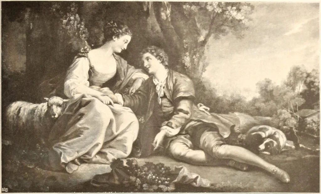 An illustration from Illustrated catalogue of the tenth series of 100 paintings by old masters of the Dutch, Flemish, Italian, French, and English schools, being a portion of the Sedelmeyer gallery which contains about 1500 original pictures by ancient and modern artists, 1906, leaf 97