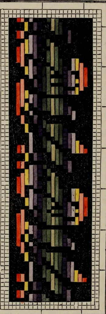 An illustration from The illuminated book of needlework : comprising knitting, netting, crochet, and embroidery, 1847, leaf 473