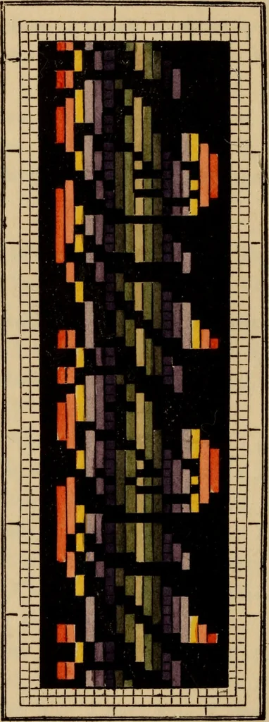 An illustration from The illuminated book of needlework : comprising knitting, netting, crochet, and embroidery, 1847, leaf 469