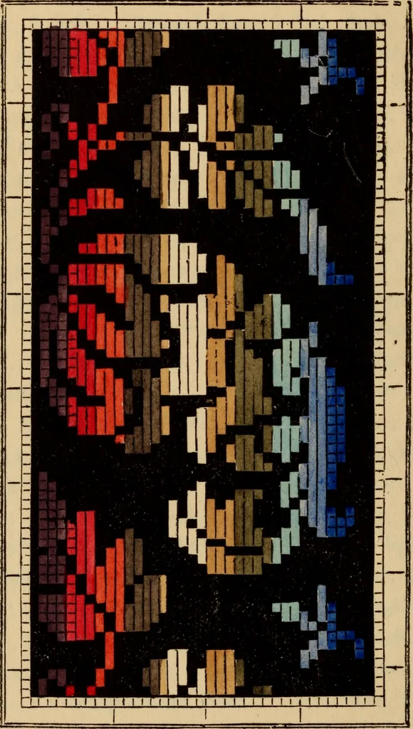 An illustration from The illuminated book of needlework : comprising knitting, netting, crochet, and embroidery, 1847, leaf 491