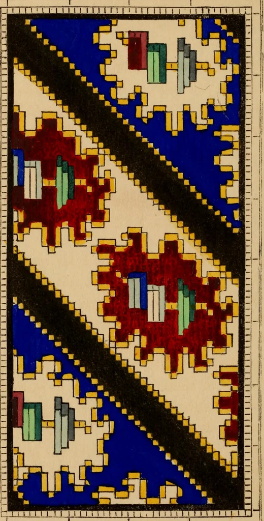 An illustration from The illuminated book of needlework : comprising knitting, netting, crochet, and embroidery, 1847, leaf 555