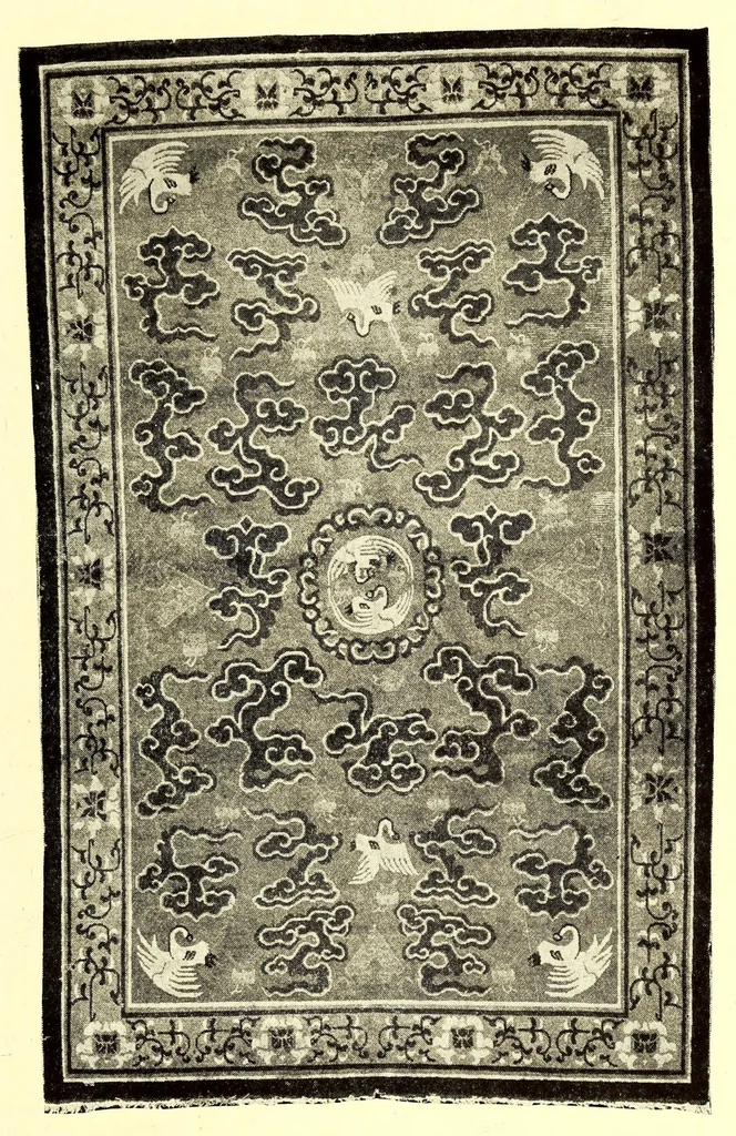 An illustration from Illustrated catalogue of the furniture and embellishments from the Imperial palace, Pekin. Exquisitely wrought gold ornaments from the ceremonial crowns of the former Emperor and Empress of China and numerous other objects of antiquity and distinctive artistic excellence recently : Acquired by the firm of Messrs. Yamanaka & Company, 1917, leaf 155