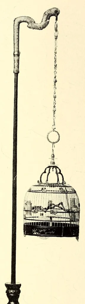 An illustration from Illustrated catalogue of the furniture and embellishments from the Imperial palace, Pekin. Exquisitely wrought gold ornaments from the ceremonial crowns of the former Emperor and Empress of China and numerous other objects of antiquity and distinctive artistic excellence recently : Acquired by the firm of Messrs. Yamanaka & Company, 1917, leaf 62