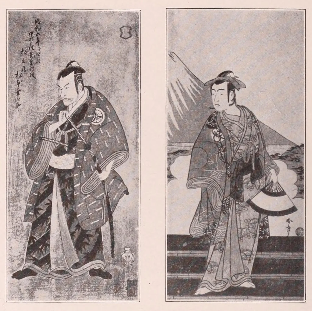 An illustration from Illustated catalogue of Japanese color prints : the famous collection of the late Alexis Rouart of Paris, France, together with a selection from the collection of the Vicomte de Sartiges, and a few prints from another Parisian collection, 1922, leaf 164