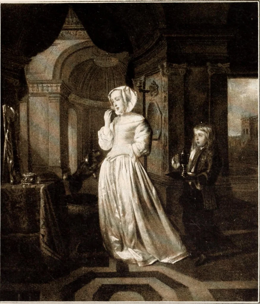 An illustration from Illustrated catalogue of the twelfth series of 100 paintings by old masters of the Dutch, Flemish, Italian, French, and English schools, being a portion of the Sedelmeyer Gallery : containing also a general index of the 1500 pictures described in the 13 catalogues of the Sedelmeyer Gallery published to date, 1913, leaf 34