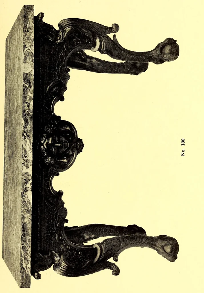 An illustration from Illustrated catalogue of old Chippendale, Sheraton and Hepplewhite furniture of great rarity and beauty : from the collections of Marsden J. Perry and Richard A. Canfield together with some Oriental porcelains and Barye Bronzes from Mr. Canfield's collection, 1916, leaf 105