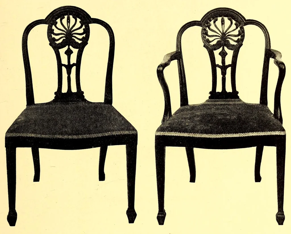 An illustration from Illustrated catalogue of old Chippendale, Sheraton and Hepplewhite furniture of great rarity and beauty : from the collections of Marsden J. Perry and Richard A. Canfield together with some Oriental porcelains and Barye Bronzes from Mr. Canfield's collection, 1916, leaf 91