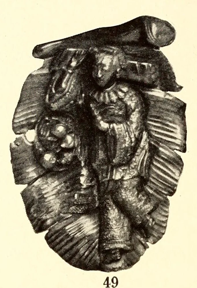 An illustration from Illustrated catalogue of an extraordinary collection of imperial jades and other beautiful objects in rock crystal, agate, lapis-lazuli and coral : mostly from the private collection of the late Captain J.F. Peel, London, England, 1912, leaf 28