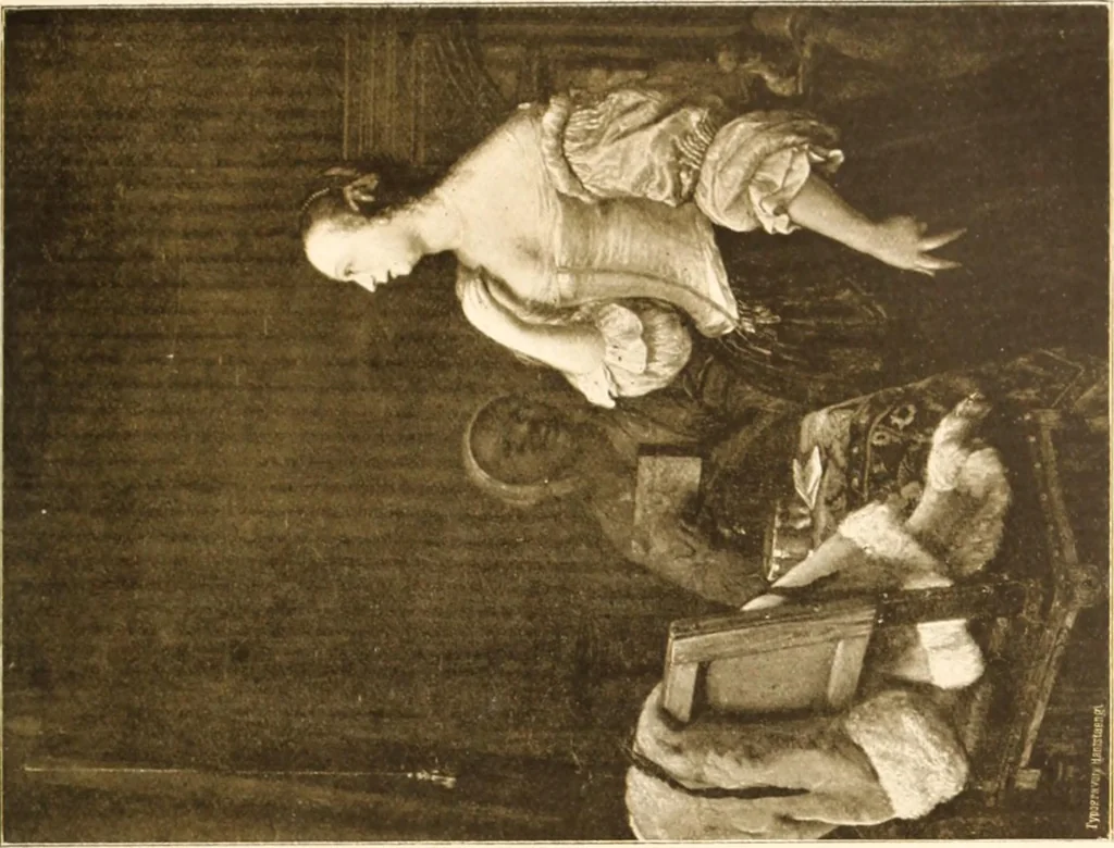 An illustration from Illustrated catalogue of the second hundred of paintings by old masters of the Dutch, Flemish, Italian, French and English schools belonging to the Sedelmeyer Gallery .., 1895, leaf 42