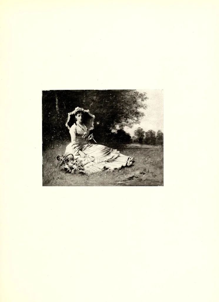 An illustration from Illustrated catalogue of oil and water color paintings by Dutch, French, English, American and Italian artists : belonging to the estate of the late James S. Inglis to be sold at unrestricted public sale by order of Mrs. Inglis, executrice on the evenings Herein stated, 1910, leaf 151