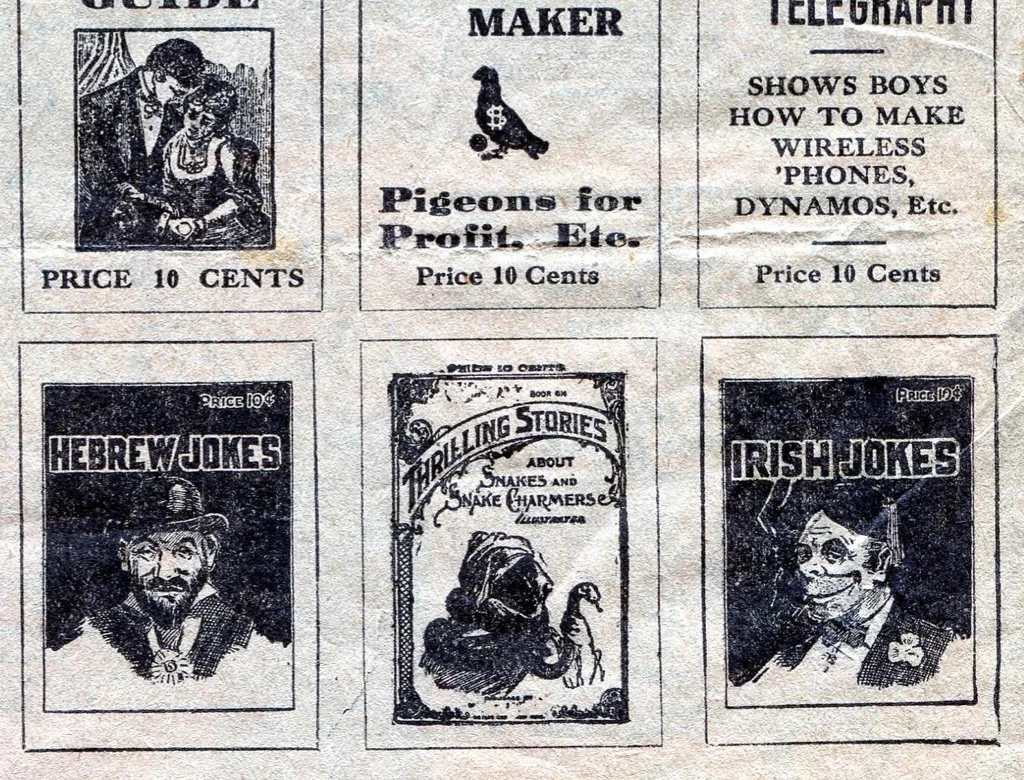 An illustration from Illustrated And Descriptive Catalog Of New Games, Tricks, Toys, Puzzles, Jokers, Materials, Books And Agents Supplies, By Licking Chemical Company, 1919, leaf 15