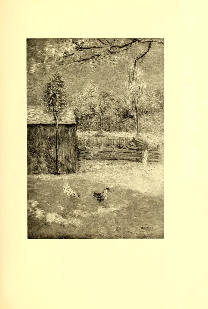 An illustration from Illustrated catalogue of the collection of American paintings : formed by the widely known amateur William T. Evans, Esq. of New York, 1913, leaf 109