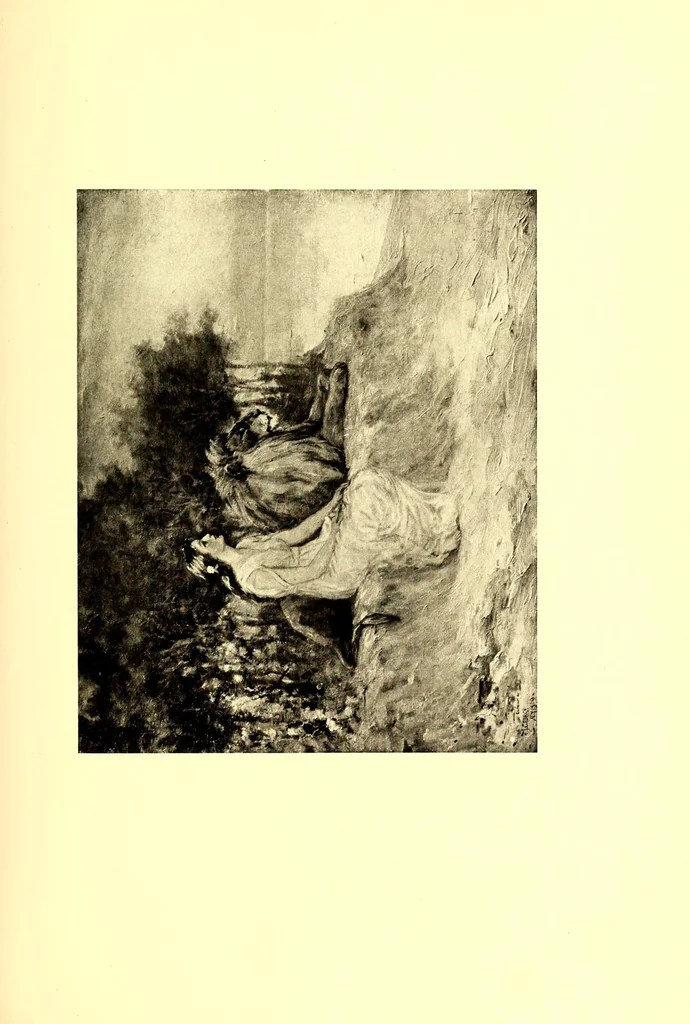 An illustration from Illustrated catalogue of the collection of American paintings : formed by the widely known amateur William T. Evans, Esq. of New York, 1913, leaf 201